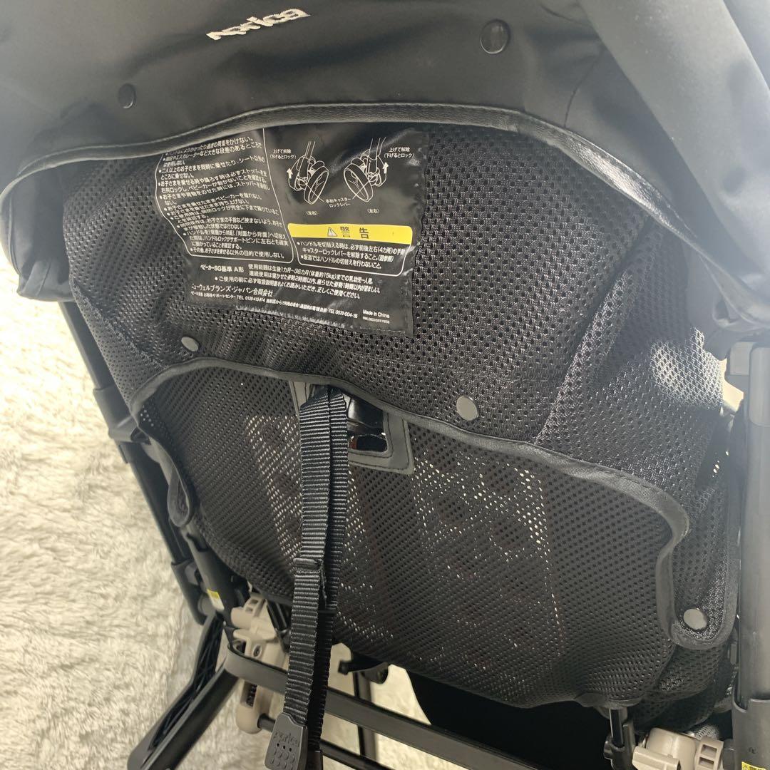 【美品】Aprica アプリカ ベビーカーレザーオニキスブラック 2174894