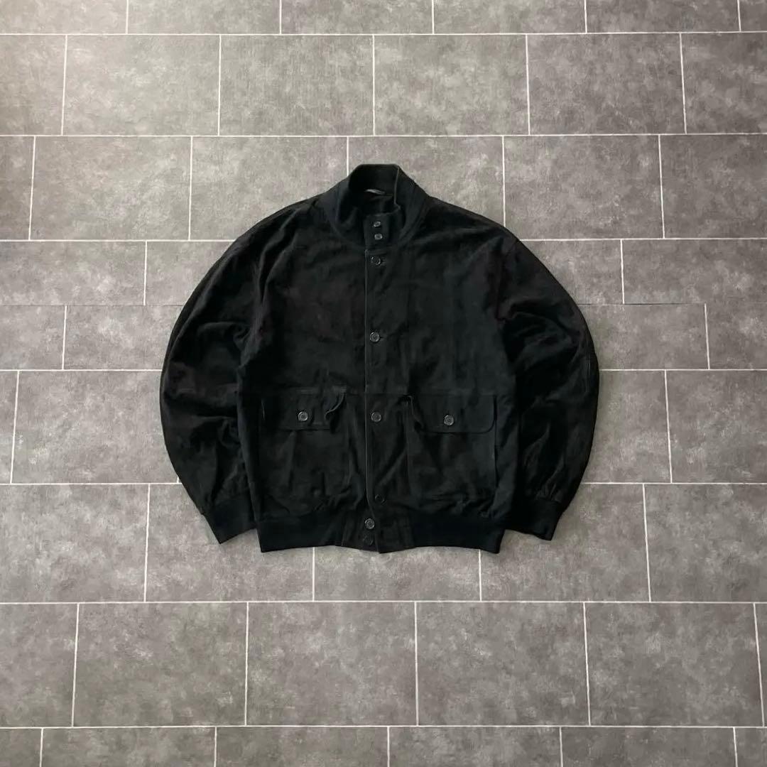 -90's 本革 A-1 suede leather バルスターブルゾン 黒