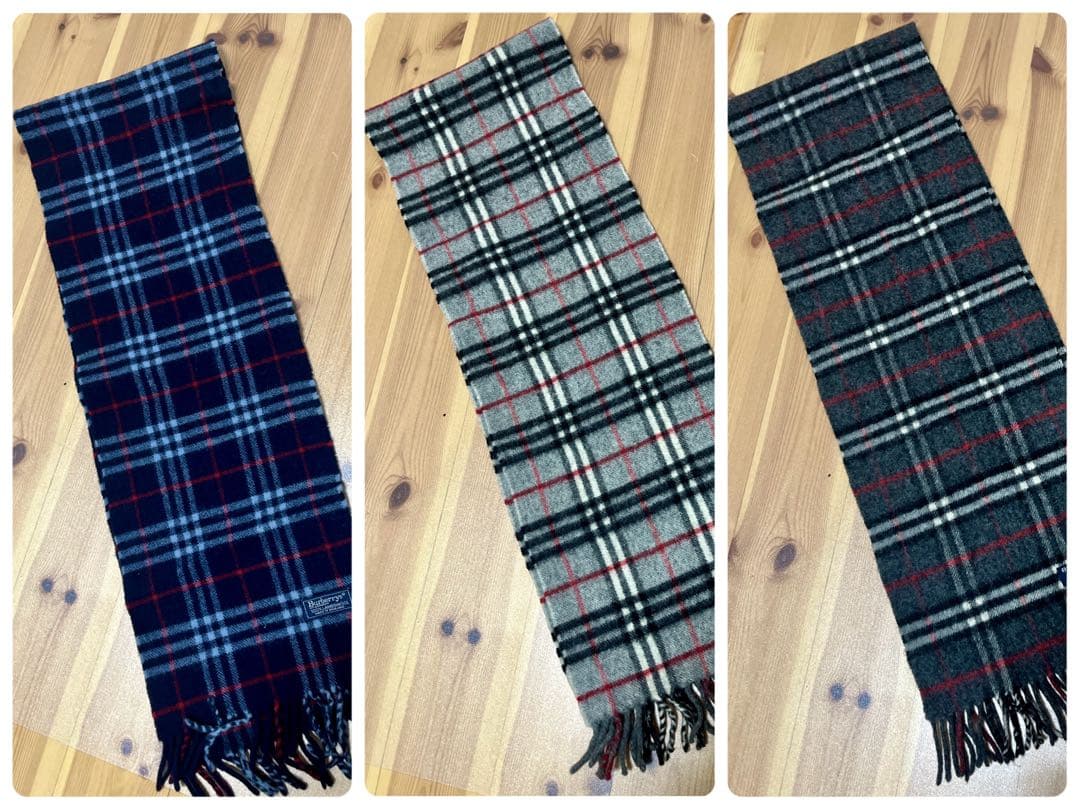 【値下げ⤵︎】Burberrys 100%ラムウール　3色セット 美品！