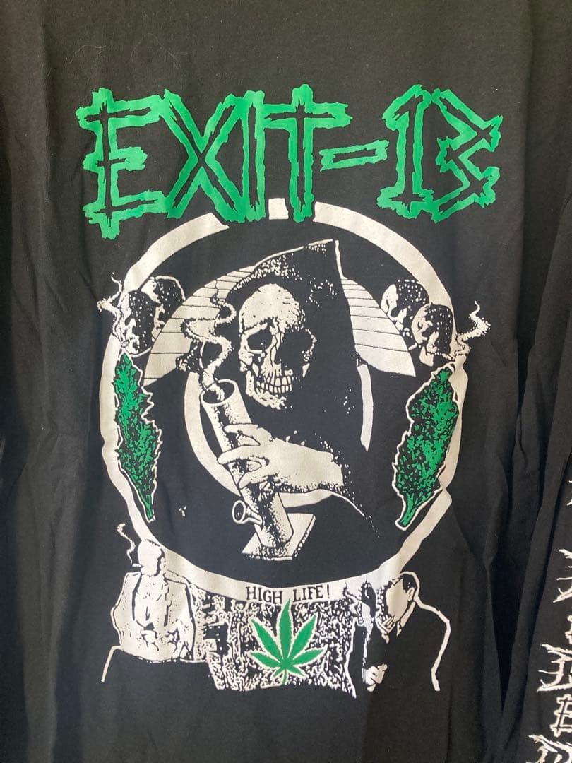 激レア EXIT-13マリファナ ロンT グラインドコアデスメタル ブラック