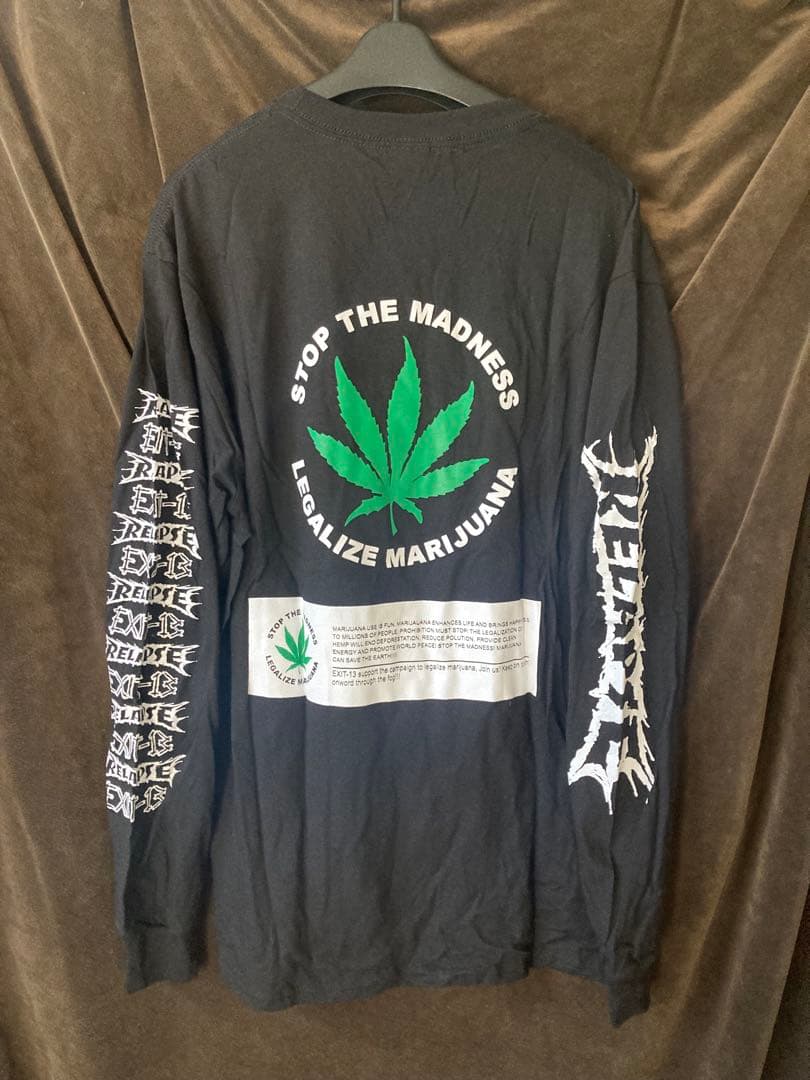 激レア EXIT-13マリファナ ロンT グラインドコアデスメタル ブラック