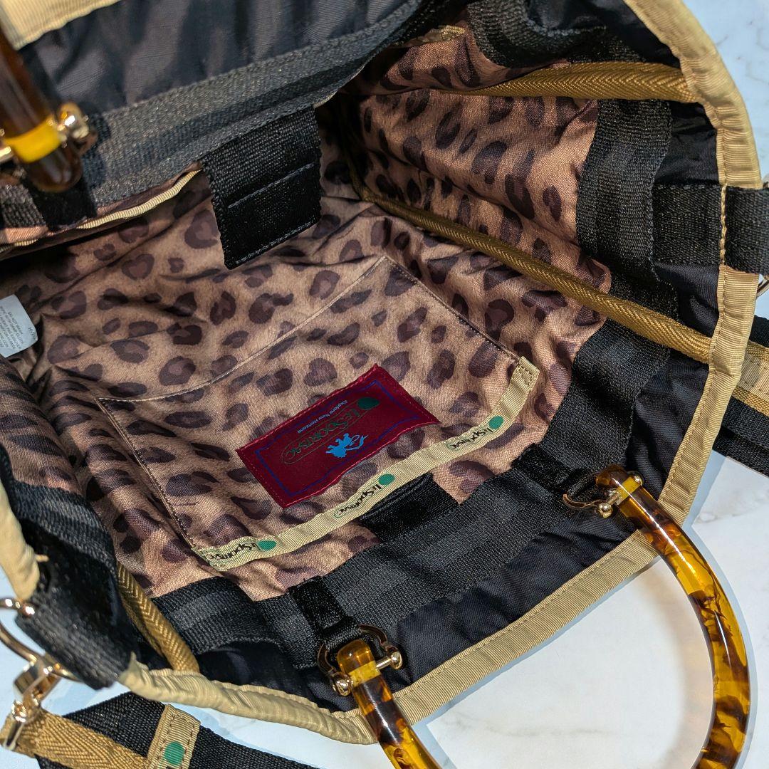 レスポートサック アトリエ2WAYトートバッグ べっ甲 ブラック