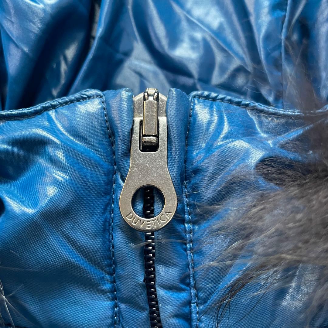 美シルエット✨デュベティカ ダウンベスト GOCCIA 青 ブルー 黒 38 M