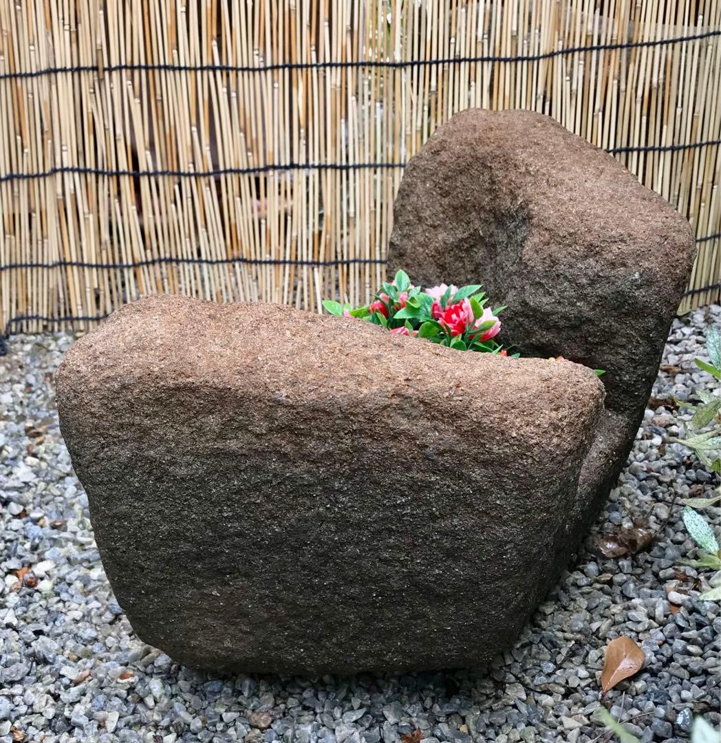 【天然自然石・石鉢・寄せ植え鉢・一輪挿し】ガーデニング造園水石飾り石箱庭