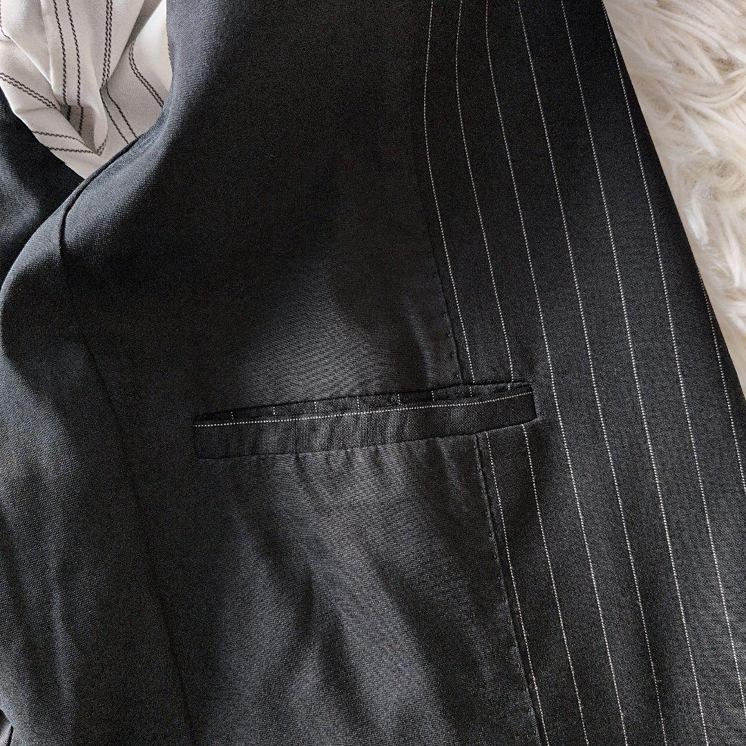 日本製 セオリーリュクスꕤストレッチ セットアップ ストライプジャケット パンツ