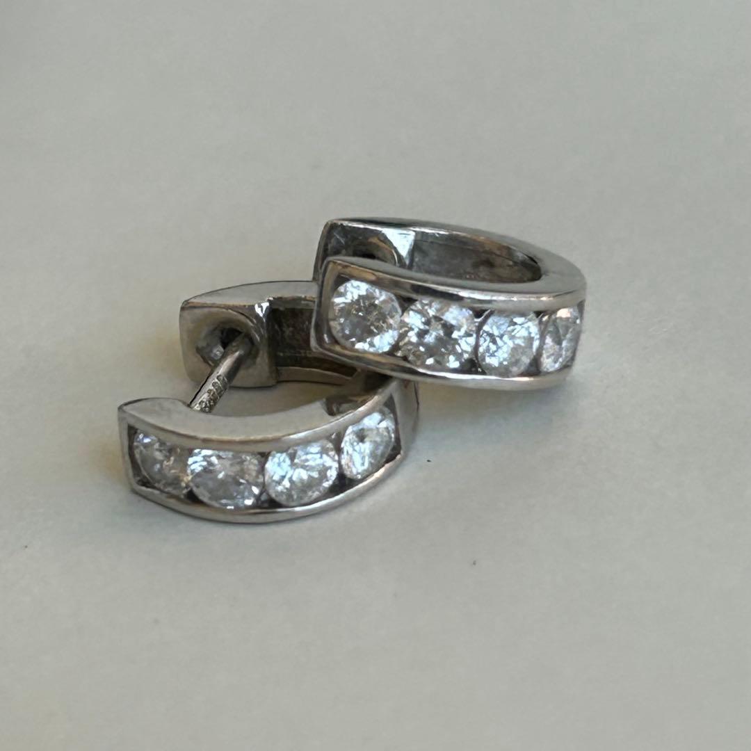 る*ー様 pt900 プラチナ　ダイヤモンド　フープピアス　計0.56ct