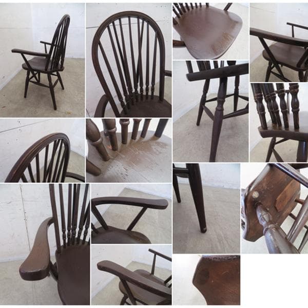 ■秋田木工■ウィンザーチェア■ヴィンテージ■アームチェア■ボウバック■