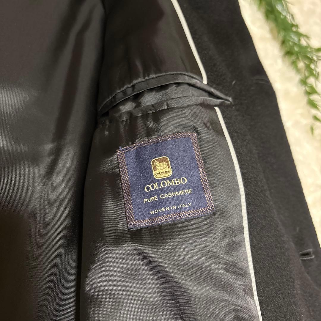 ヒルトン チェスターコート カシミヤ100% ブラック シンプル