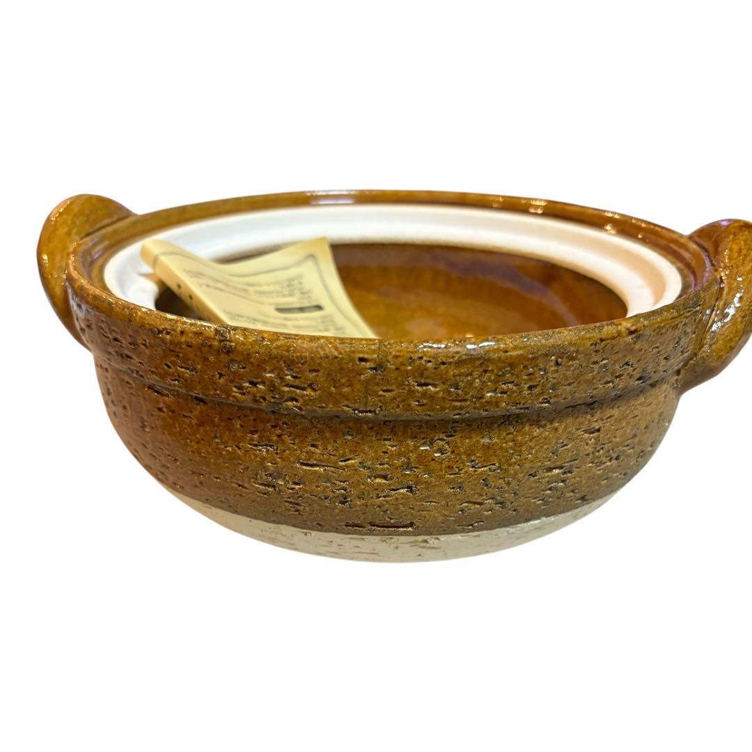 【未使用品】かまどさん 3合炊き 土鍋 PK-3 炊飯 伊賀焼 飴色　長谷園