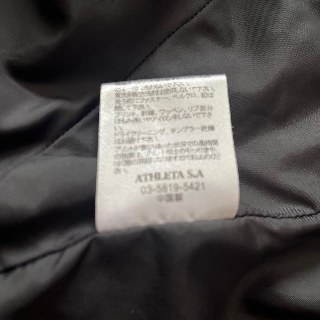 ATHLETA フード付き中綿ジャケット ブラック