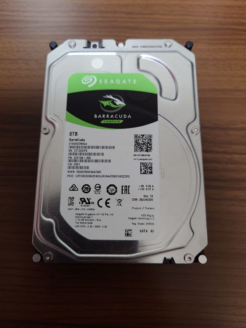 「品薄放出」使用時間1071h SeagateBarracuda 8TB「11」