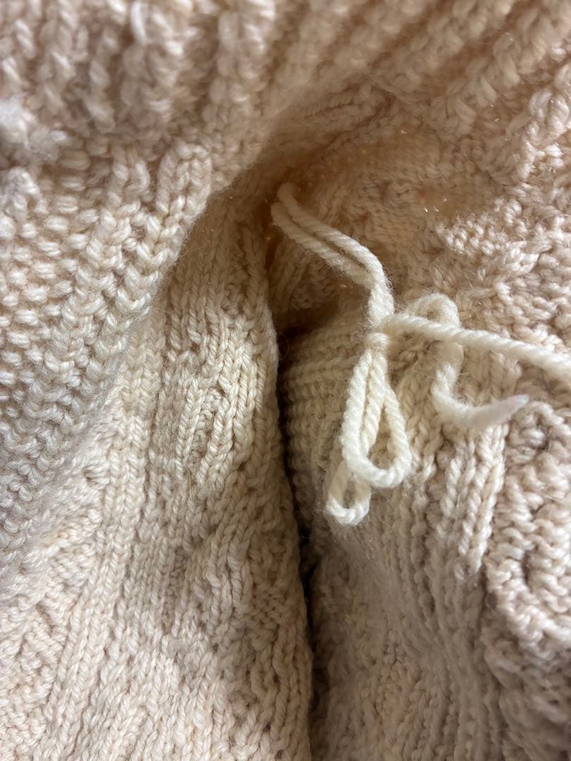 INVERALLAN インバーアラン　ニット　カーディガン　生成り　茶タグ