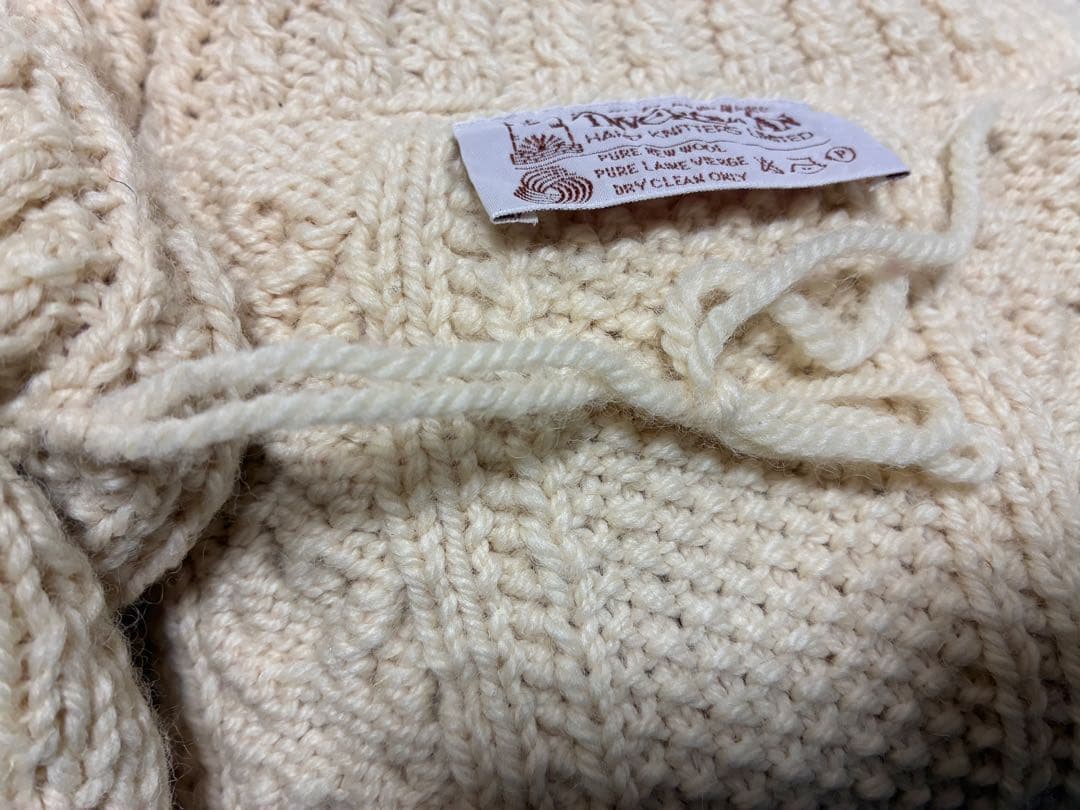 INVERALLAN インバーアラン　ニット　カーディガン　生成り　茶タグ