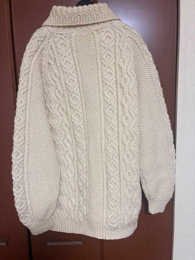 INVERALLAN インバーアラン　ニット　カーディガン　生成り　茶タグ
