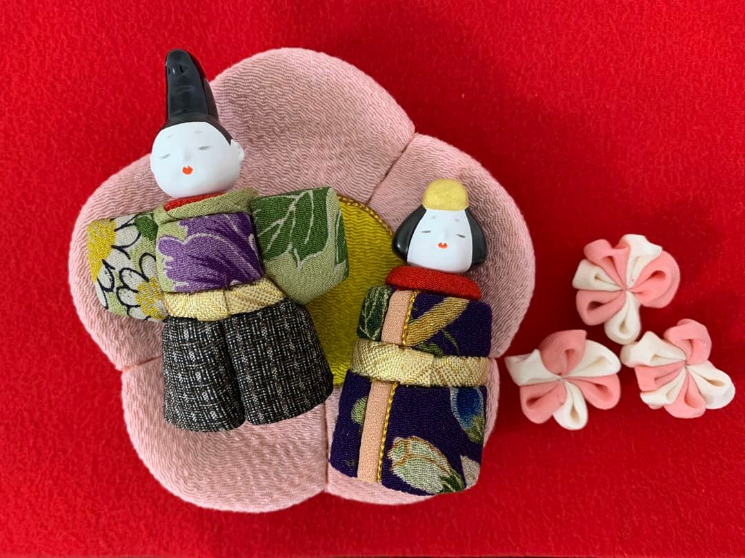 手のひらサイズの雛人形★木目込み人形★ひなまつり　ひな人形