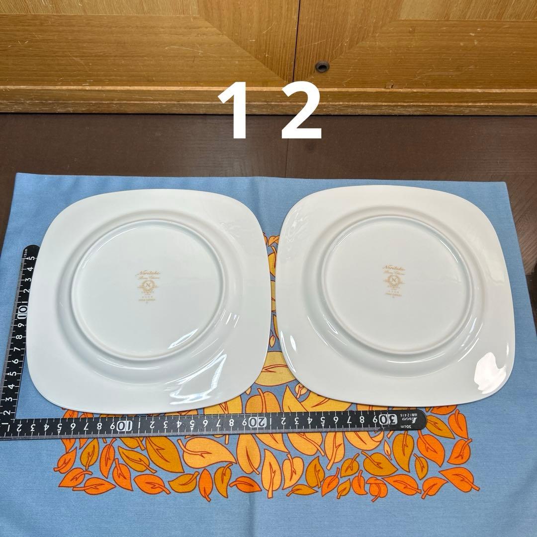 ノリタケ　花更紗　ティーCS スクエアプレート、小皿、スプーンレスト各２組