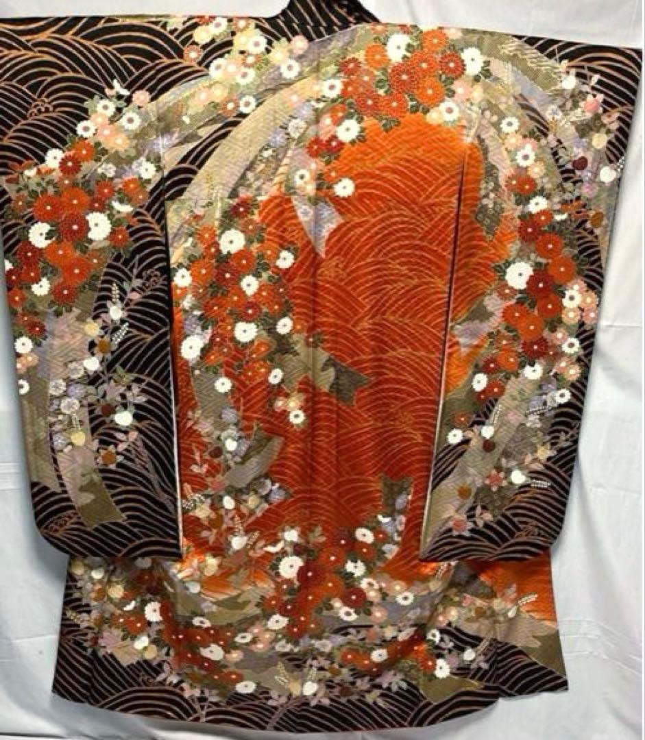 u*e様 3-E 振袖、長襦袢　正絹　金彩　2点セット　成人式