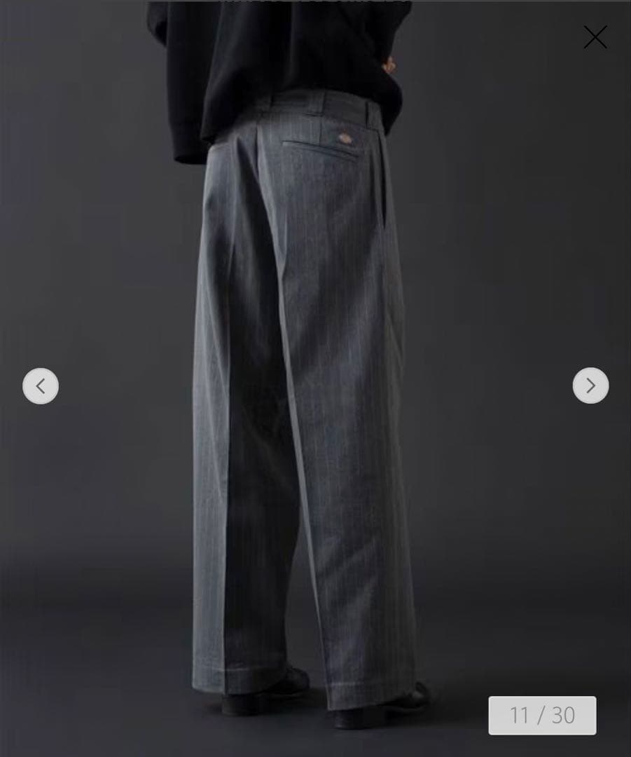 Dickies × monkey time ストライプ バギー パンツ