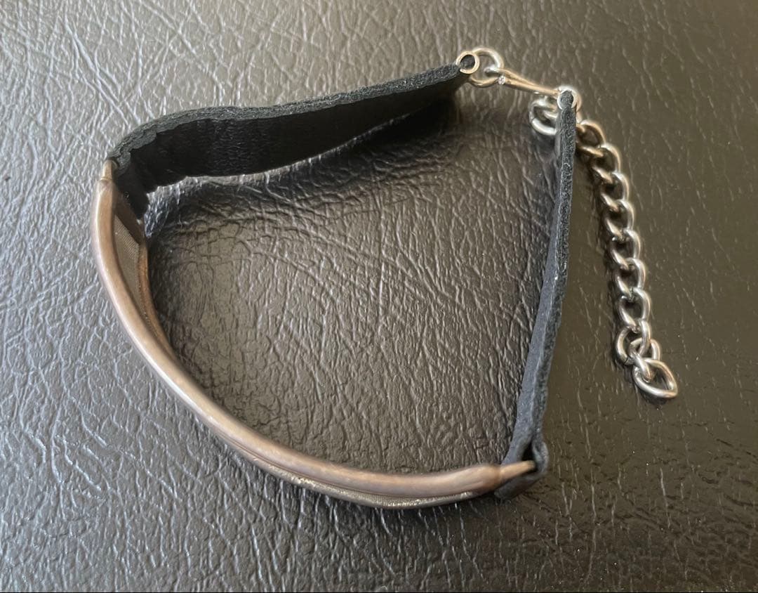 イオッセリアーニ レザー×シルバー製 メッシュ シンプルブレスレット H.P.F