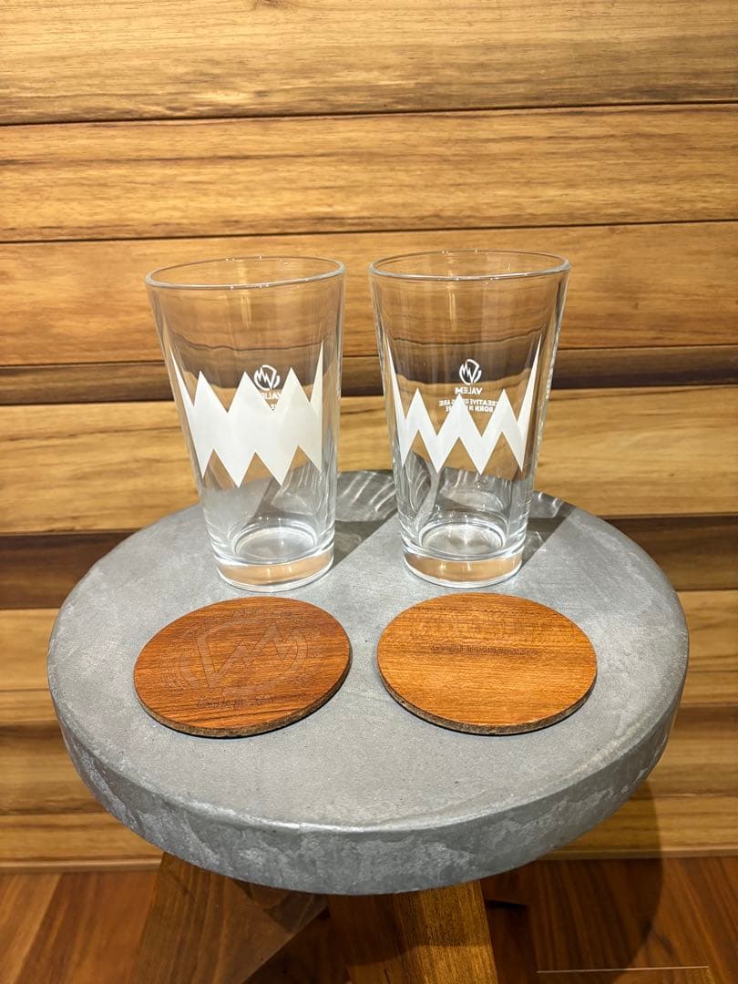 VALIEM バリエム 受注生産 限定グラス 白2セット 専用コースタ