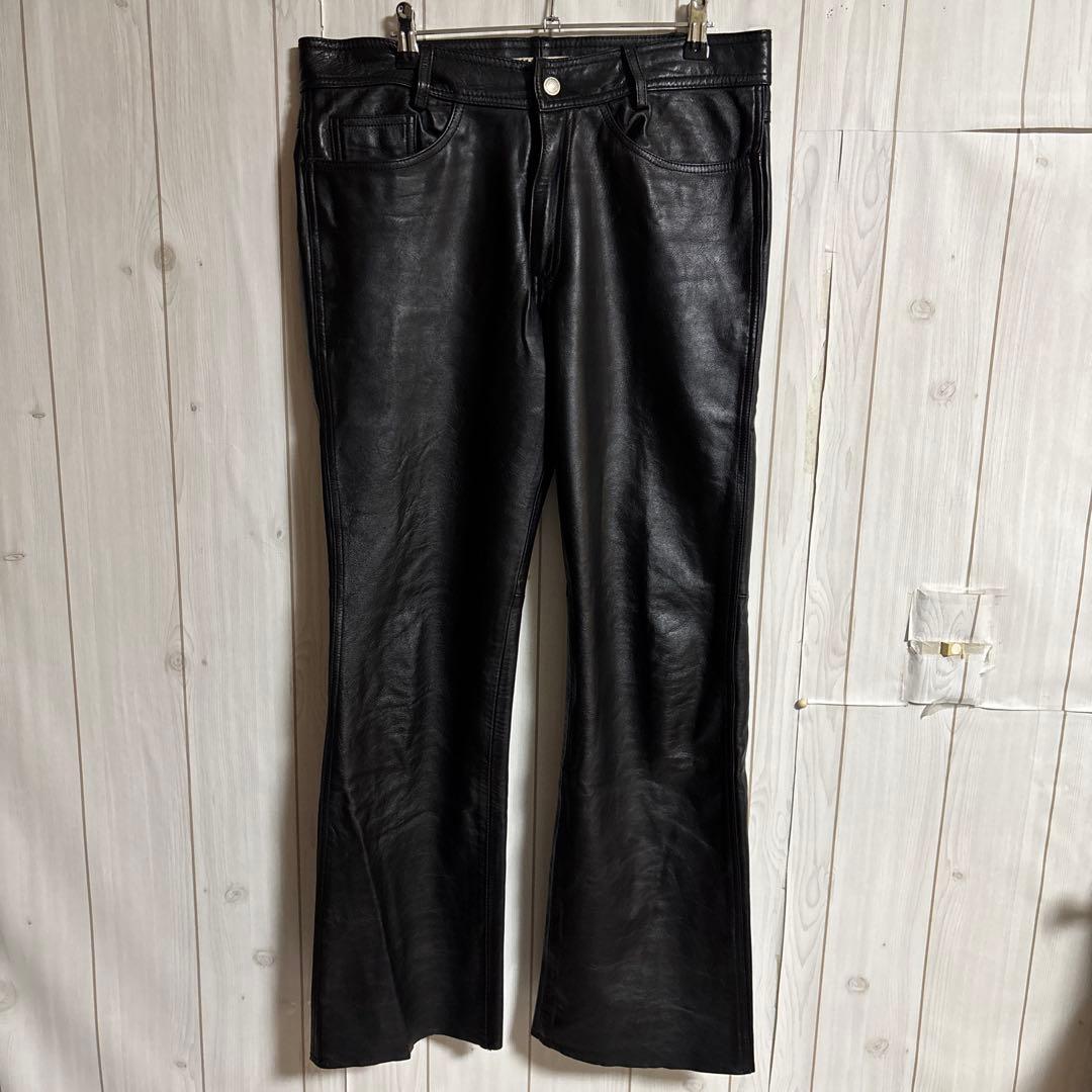 極上AVIREXカウレザーパンツM2P牛革W34ライダースバイクschott東洋