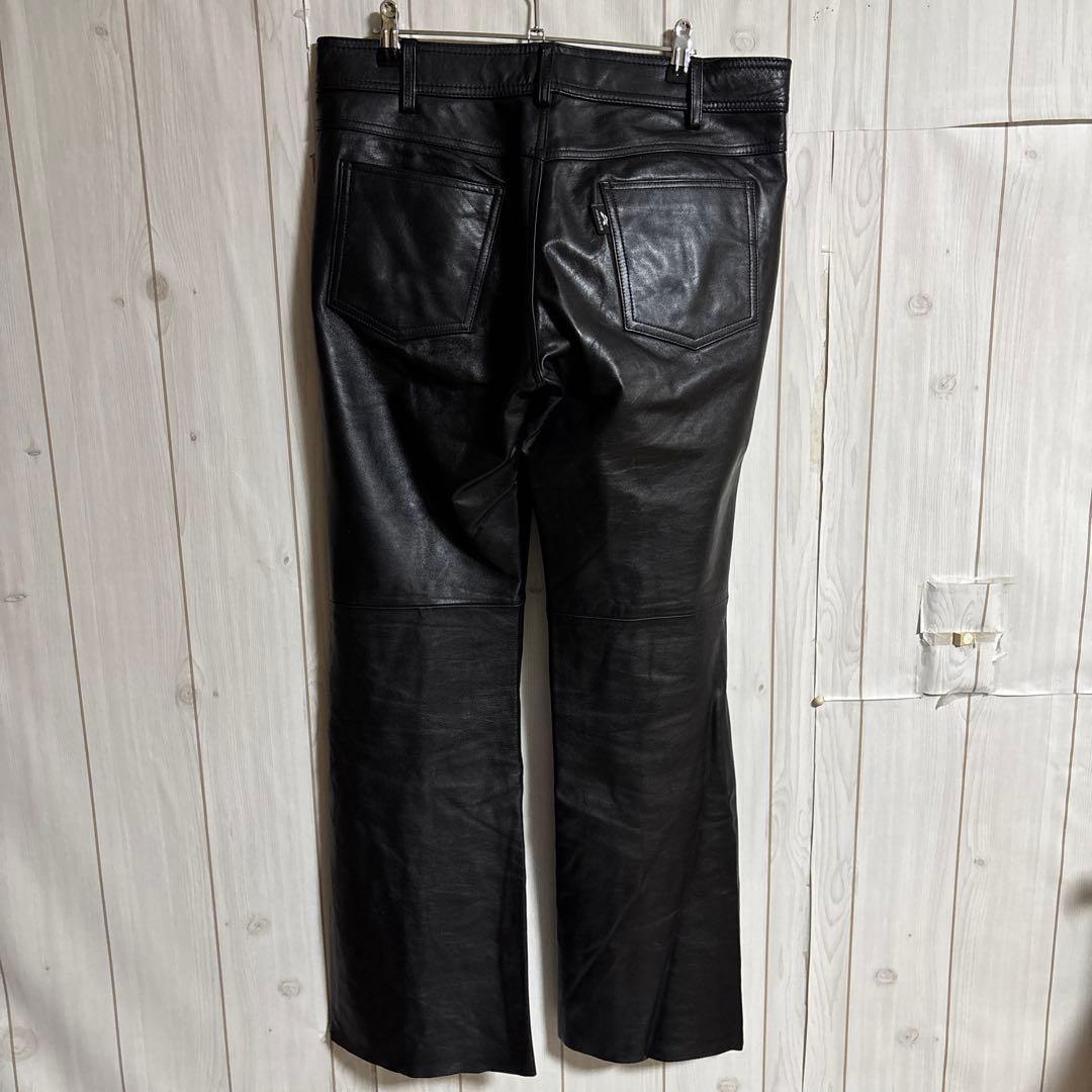 極上AVIREXカウレザーパンツM2P牛革W34ライダースバイクschott東洋
