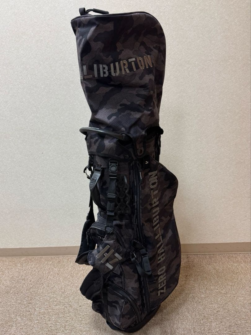 ZERO HALLIBURTON キャディバッグ 迷彩柄 ブラックカモ