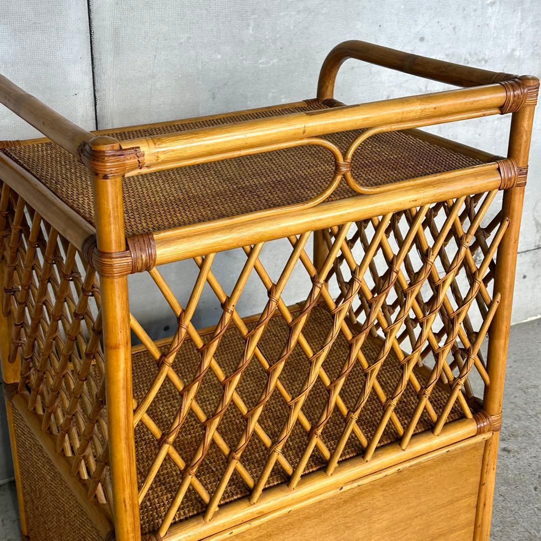 ꧁オールドラタン꧂昭和レトロ 古家具 アーチ型 シェルフ 飾り棚 ラック