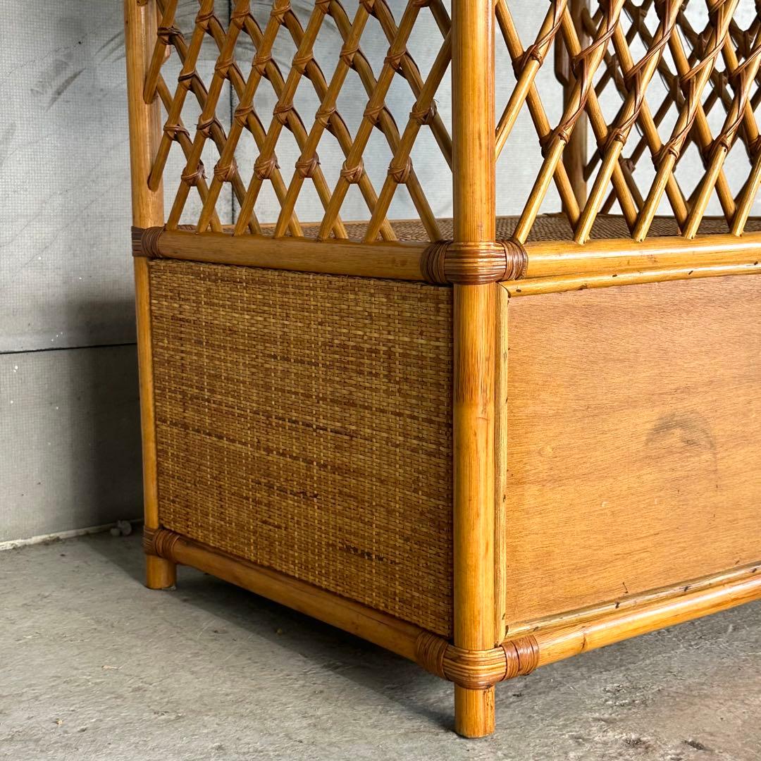 ꧁オールドラタン꧂昭和レトロ 古家具 アーチ型 シェルフ 飾り棚 ラック