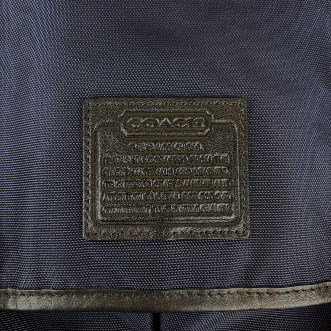 ★美品★ COACH ナイロン×レザー メッセンジャーバッグ シグネチャーベルト