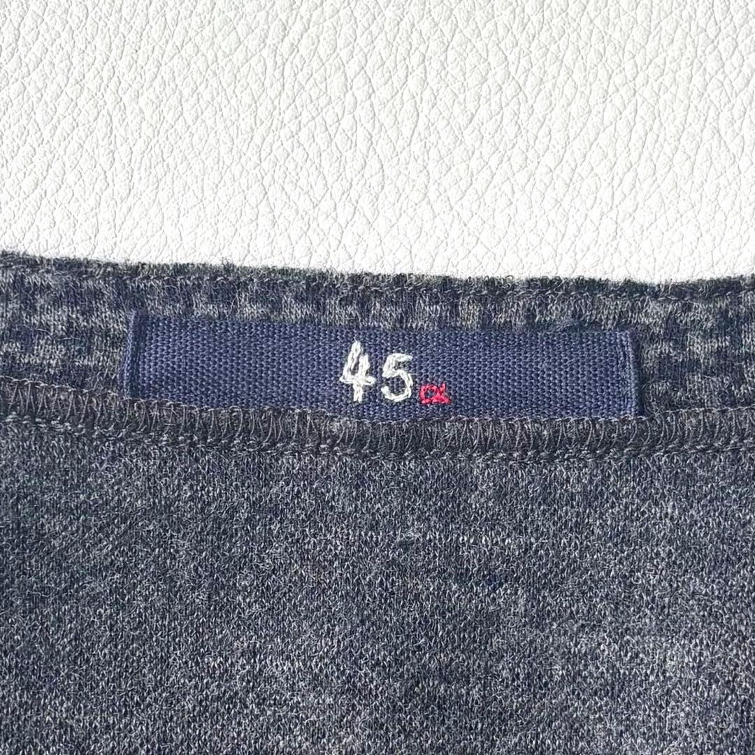 45R ウール100 千鳥格子　ワンピース　ワイドシルエット　R刺繍