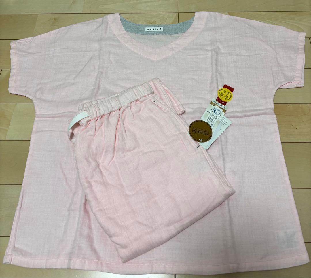 ⭐︎新品⭐︎未使用品⭐︎UCHINOマシュマロガーゼ　パジャマ半袖　Ｌサイズ