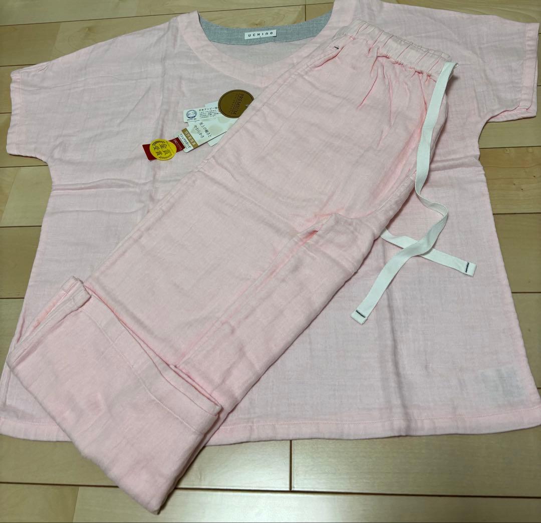 ⭐︎新品⭐︎未使用品⭐︎UCHINOマシュマロガーゼ　パジャマ半袖　Ｌサイズ