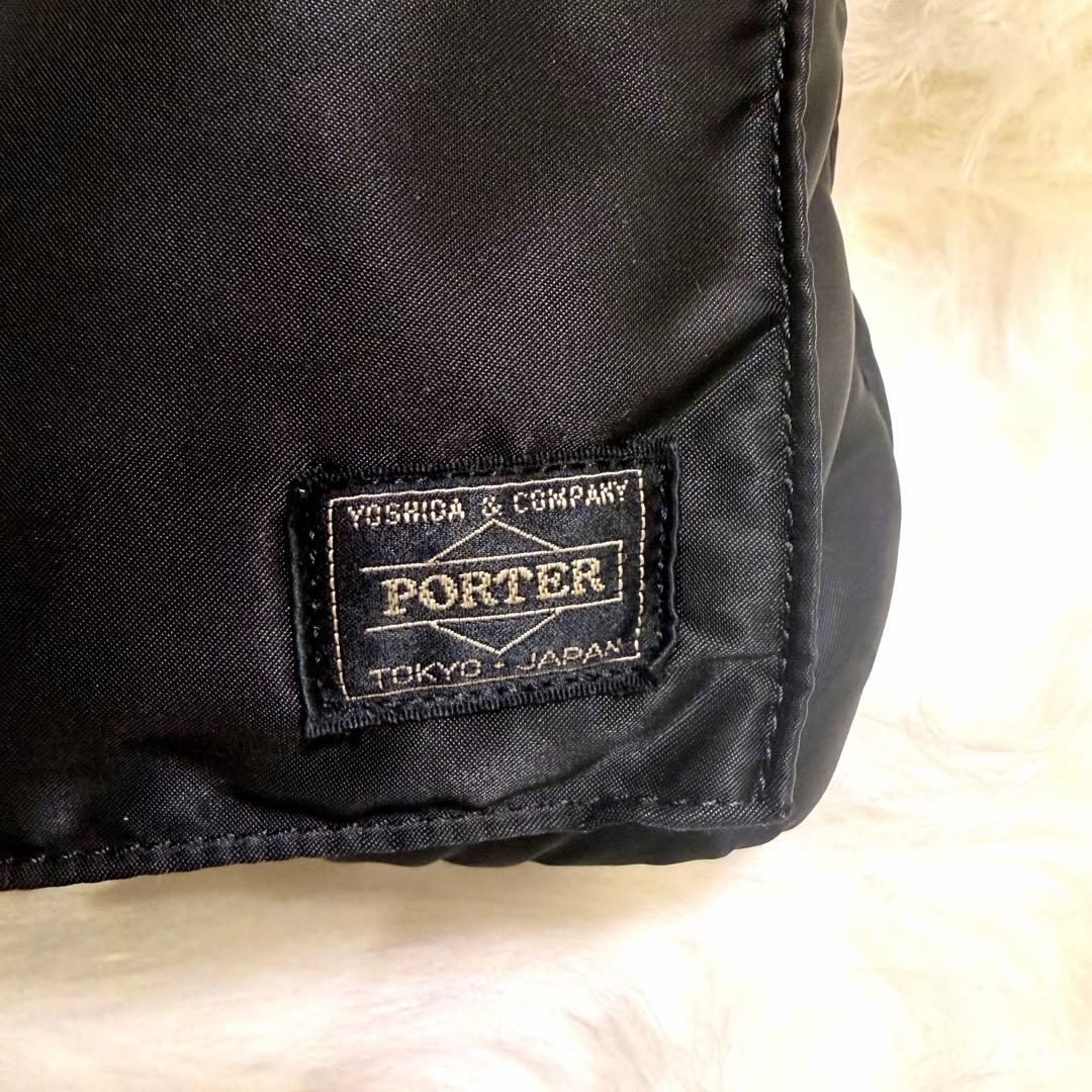 【美品】PORTER（ポーター）タンカー ミニ ハンドバッグ トートバッグ 黒