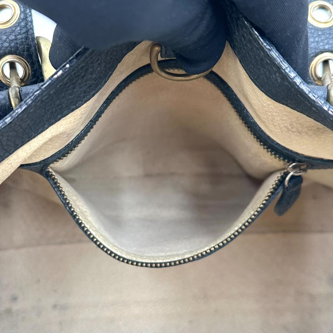 J&M DAVIDSON シボ革 A4収納可能 トートバッグ ハンドバッグ 黒