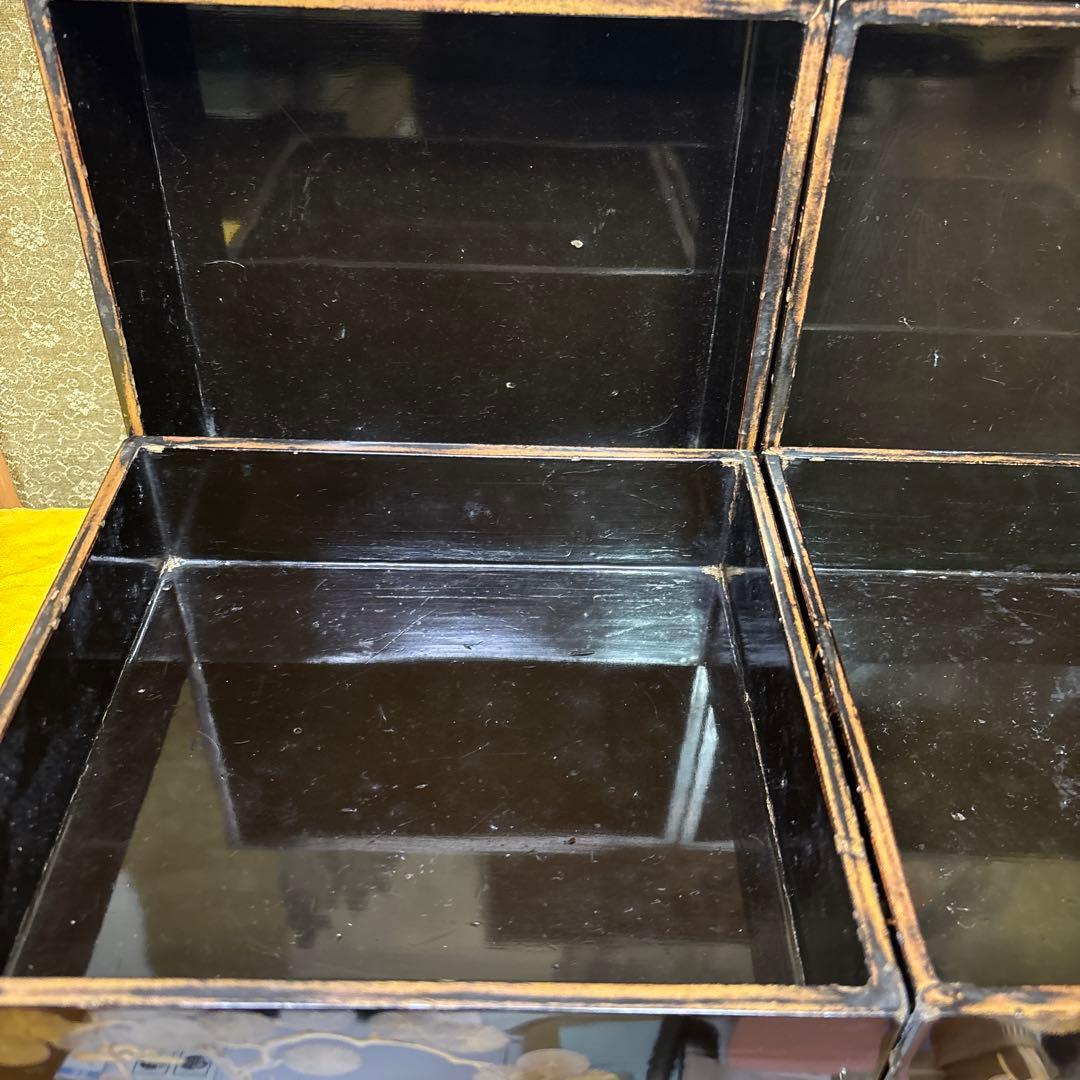 古美術 大名弁当 梅 　松 手提箱 漆器 時代物 稀少物