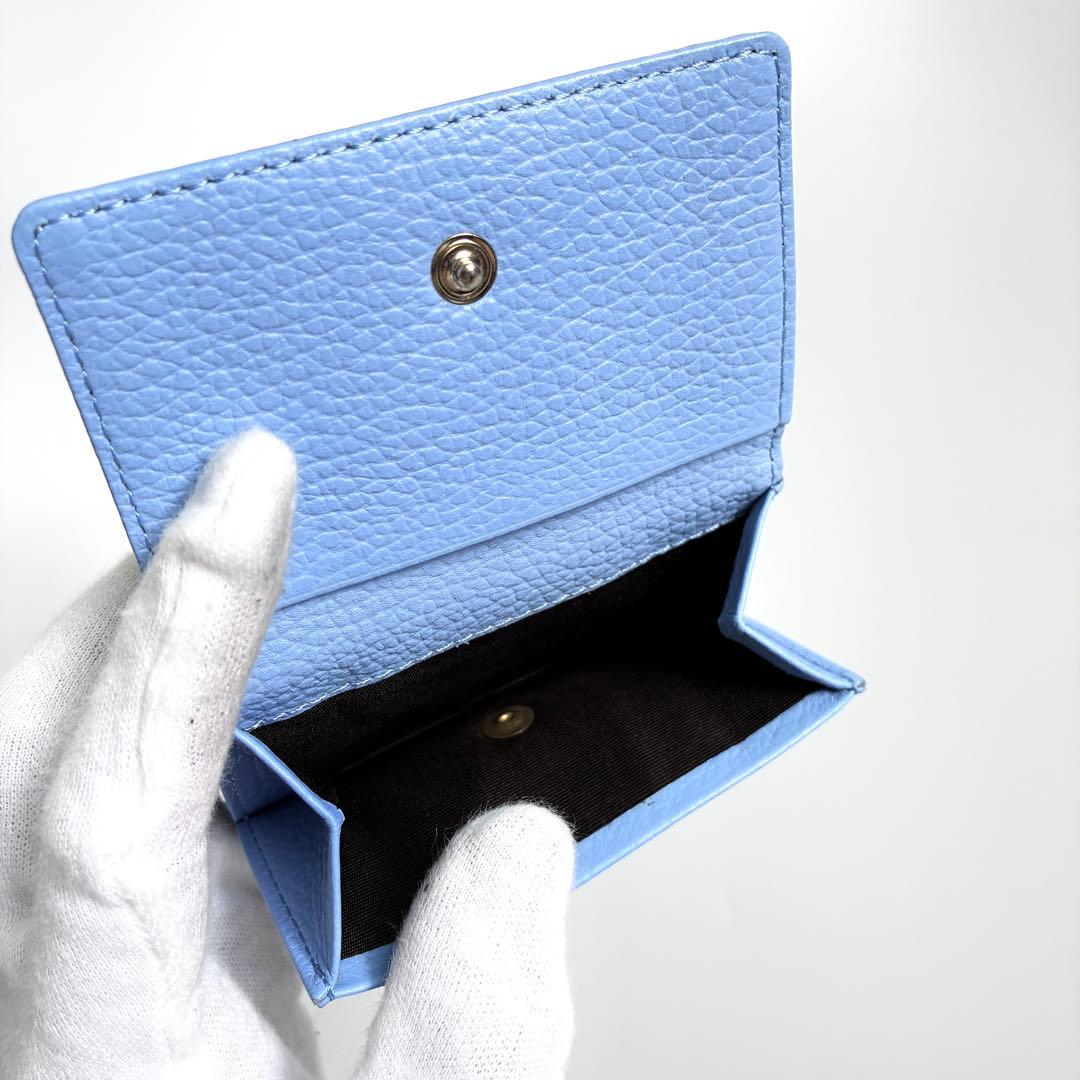 【美品】ラシット モノグラムプレート 三つ折りウォレット　ミニ財布 スモール