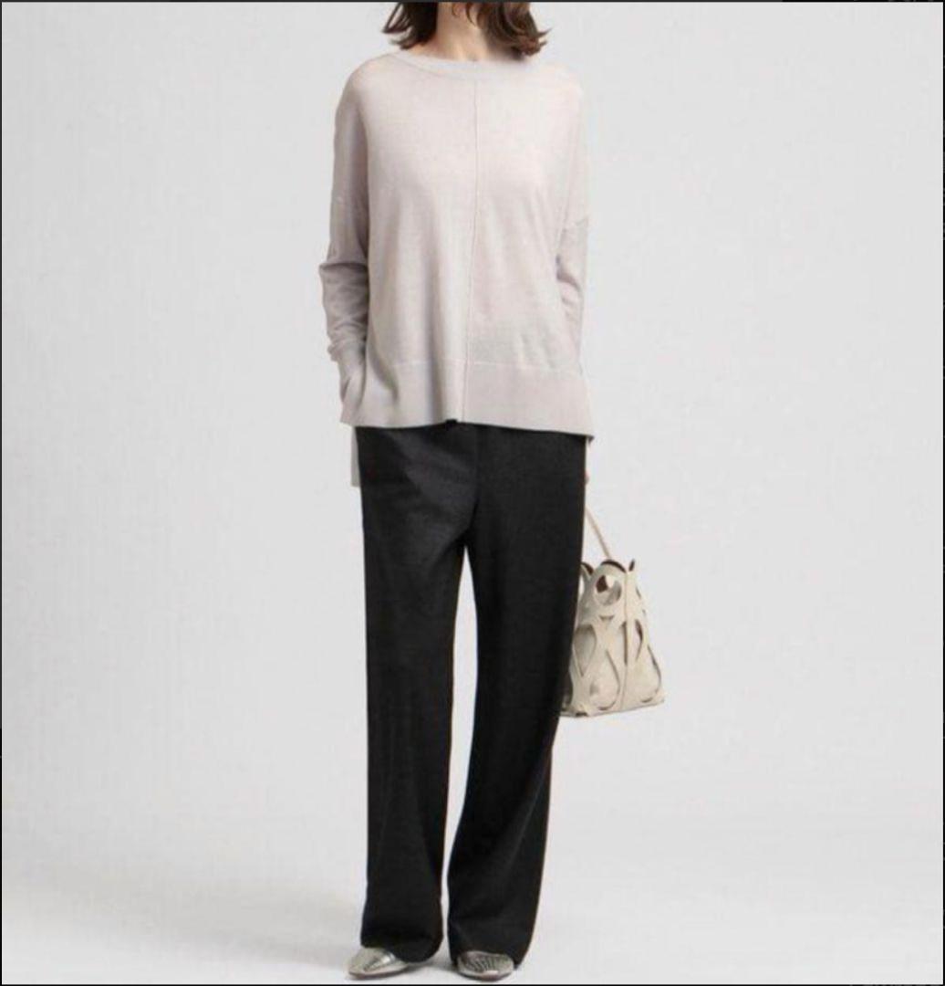 美品✨洗えるセオリーリュクス　ハイゲージワイドプルオーバー　ニット