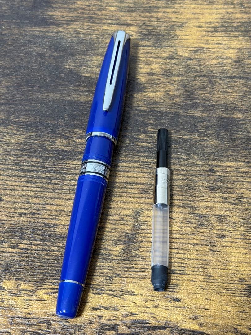 新品未使用　ウォーターマン チャールストン　万年筆 ブルー 18金　細字
