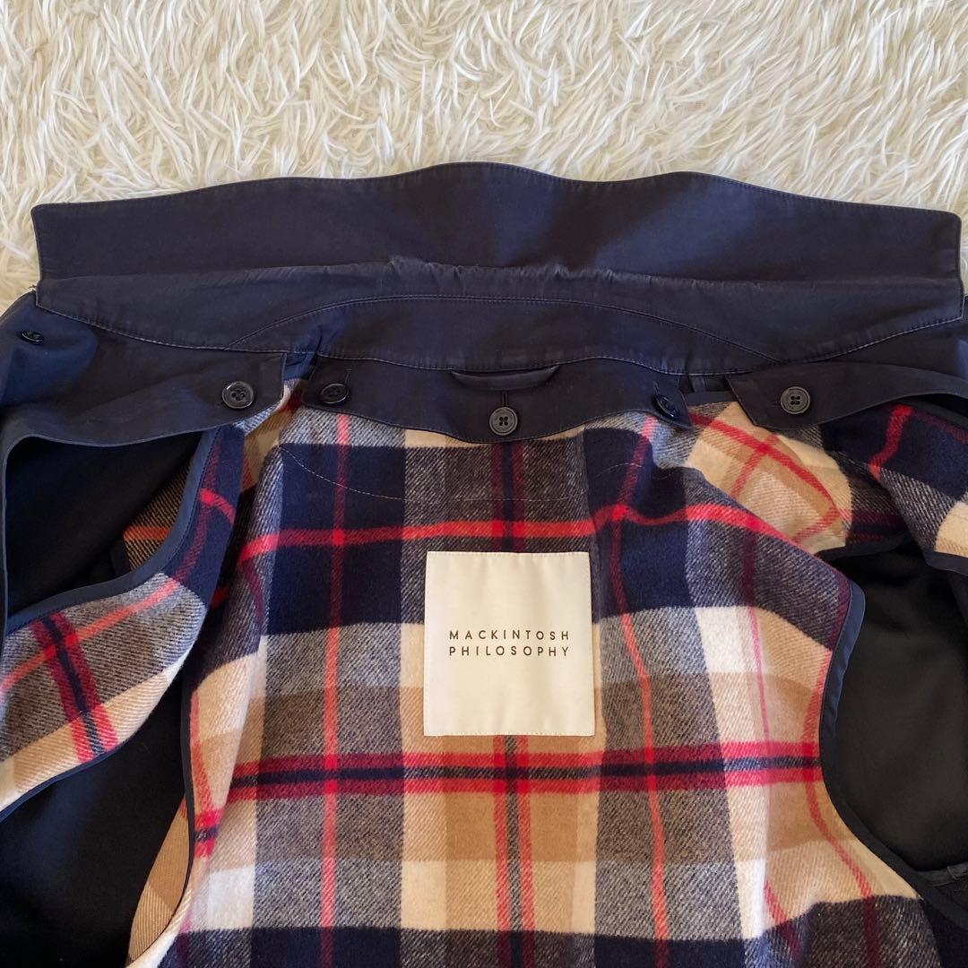 マッキントッシュ　ゴム引きコート　ライナー付き2way　ネイビー　38