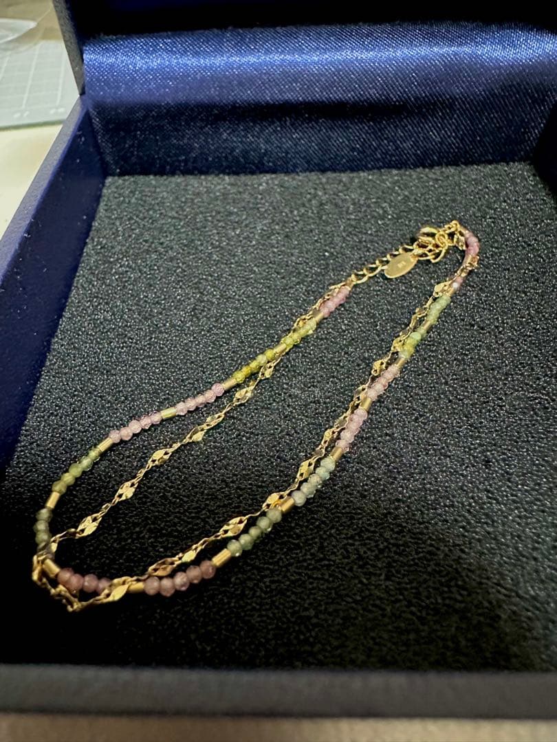 GSTVk18マルチカラートルマリン2連ブレスレット新品未使用品