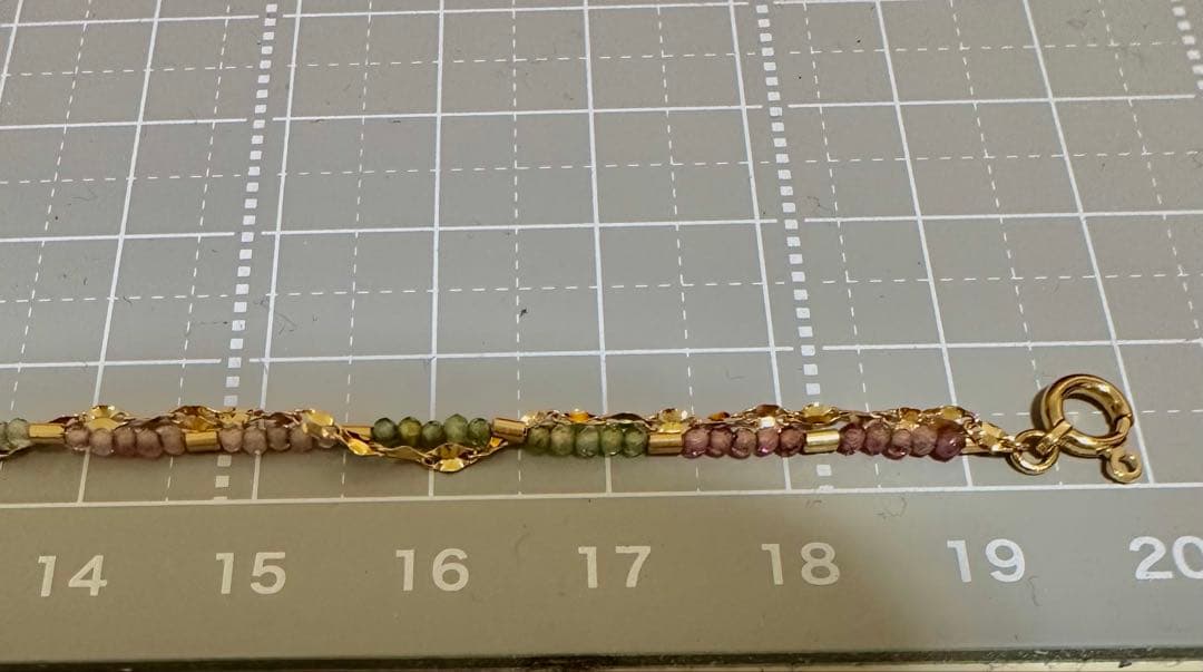 GSTVk18マルチカラートルマリン2連ブレスレット新品未使用品