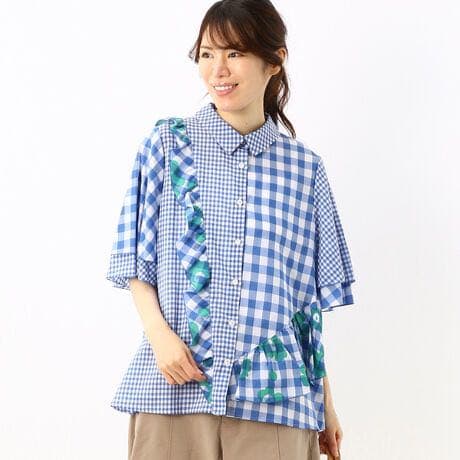 【ミセスストロベリー】☆新品☆FRAPBOIS チェック柄ブラウス
