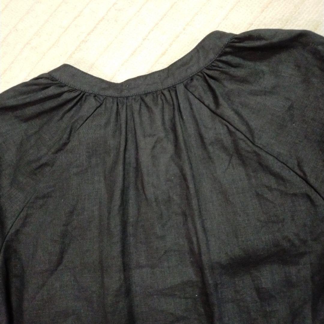 fog linen work　リネンブラウス　ブラック
