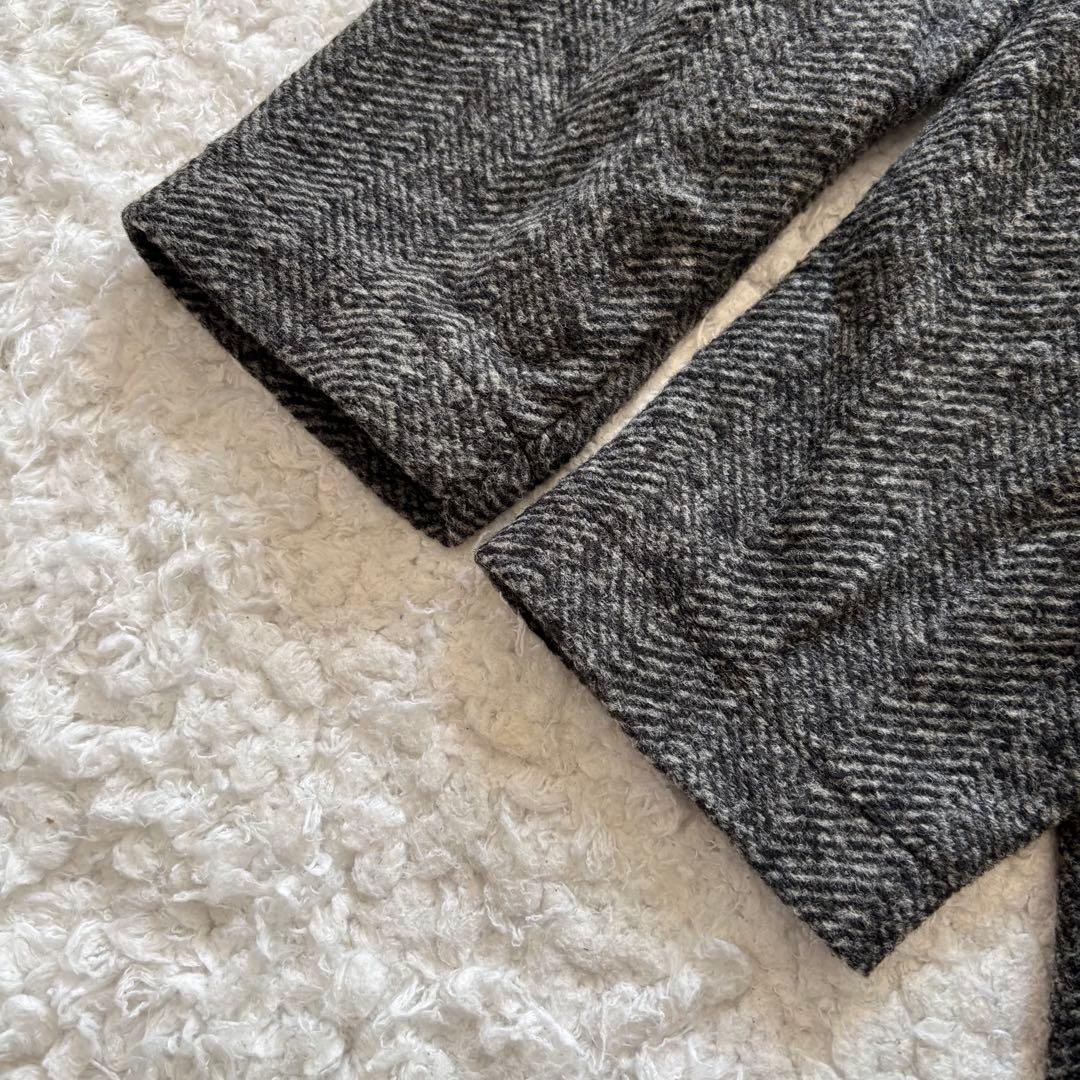 22AW スピック&スパン Ｗスライバー ヘリンボーン ボリュームコート 36