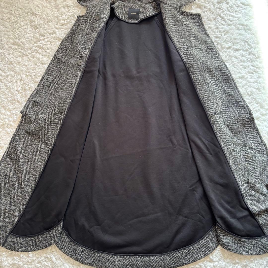 22AW スピック&スパン Ｗスライバー ヘリンボーン ボリュームコート 36