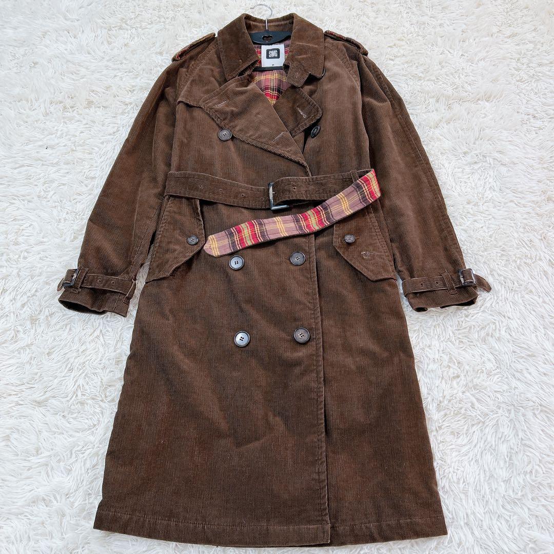 希少・良品✨SWAGGER コーデュロイ ダブルブレスト トレンチコート 刺繍
