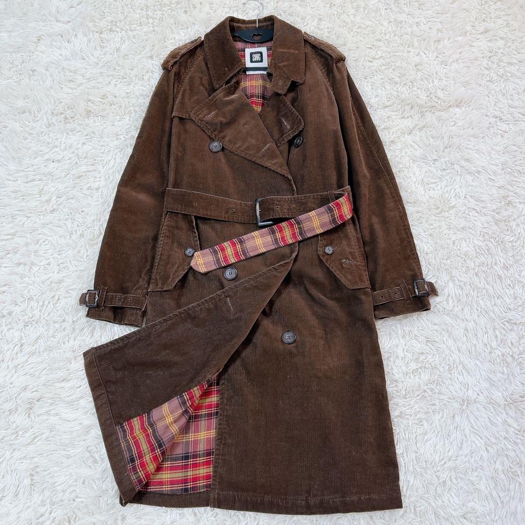 希少・良品✨SWAGGER コーデュロイ ダブルブレスト トレンチコート 刺繍