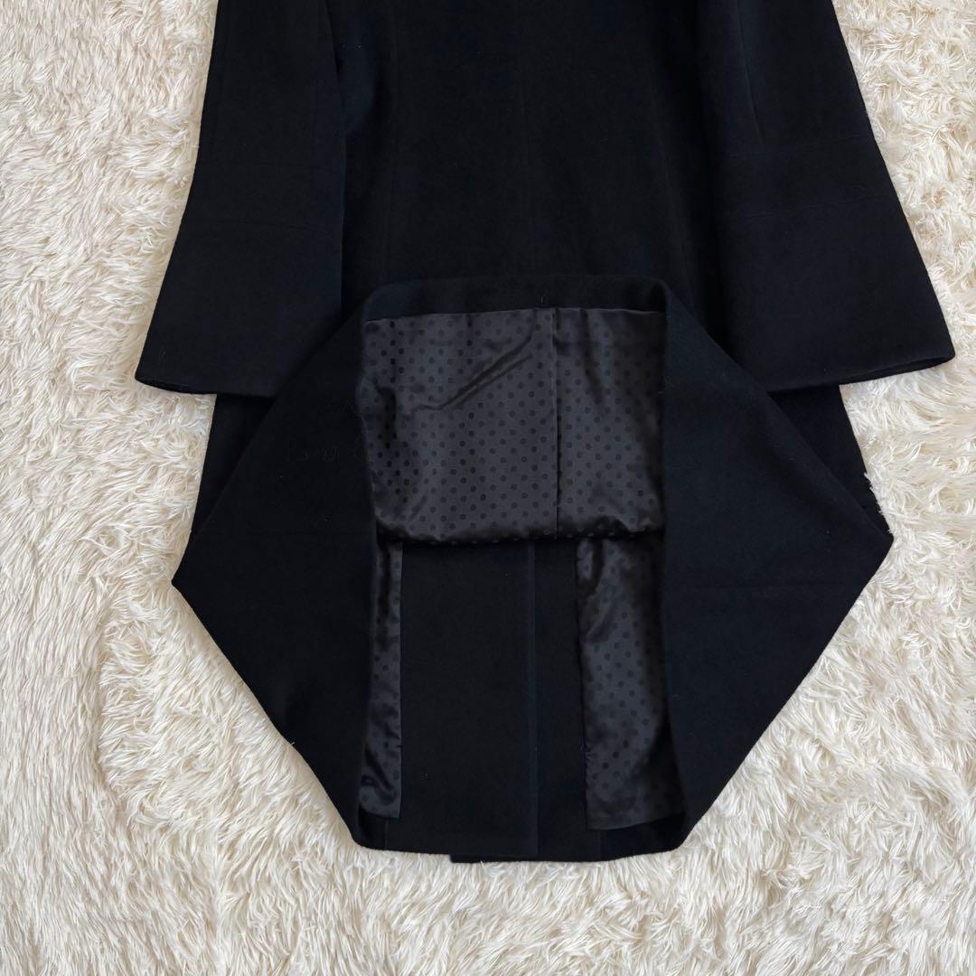 トゥービーシックス ロングコート フォックスファー ブラックAライン フレア袖