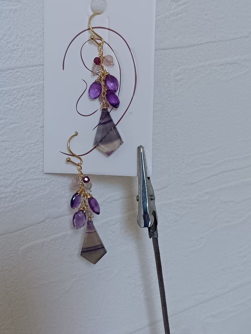 427 14kgfフローライト・アメジストのチャーム